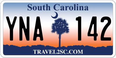 SC license plate YNA142