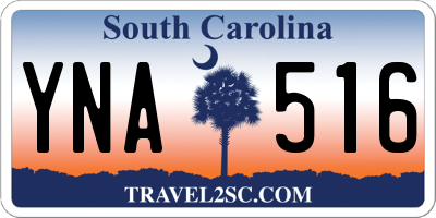 SC license plate YNA516