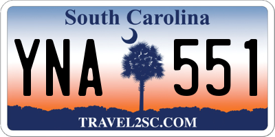 SC license plate YNA551