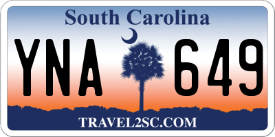 SC license plate YNA649