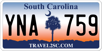 SC license plate YNA759