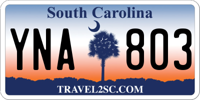 SC license plate YNA803