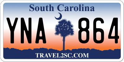 SC license plate YNA864