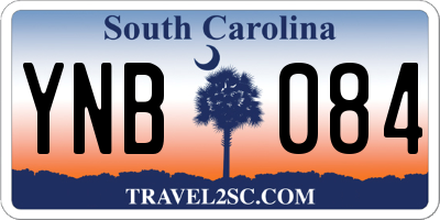 SC license plate YNB084