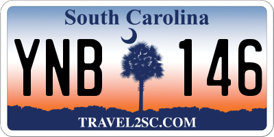 SC license plate YNB146