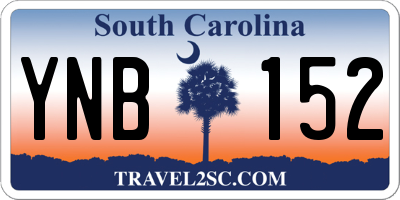 SC license plate YNB152