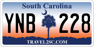 SC license plate YNB228