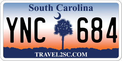SC license plate YNC684