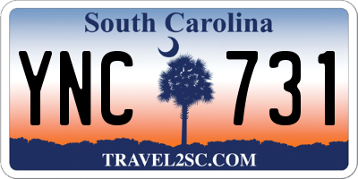 SC license plate YNC731