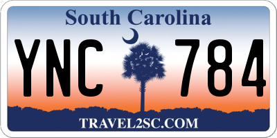 SC license plate YNC784