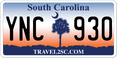 SC license plate YNC930