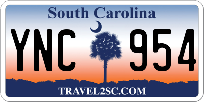 SC license plate YNC954