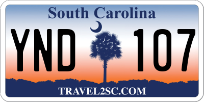 SC license plate YND107
