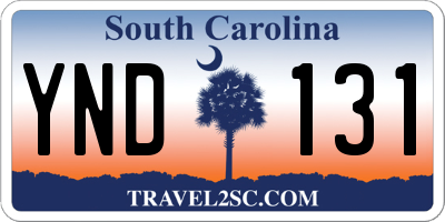 SC license plate YND131