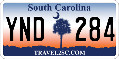 SC license plate YND284