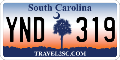 SC license plate YND319