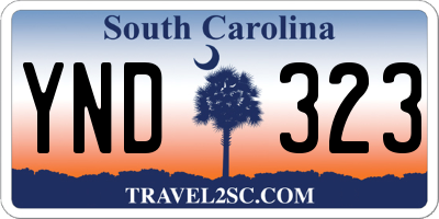 SC license plate YND323