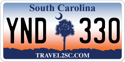 SC license plate YND330