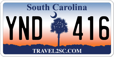 SC license plate YND416
