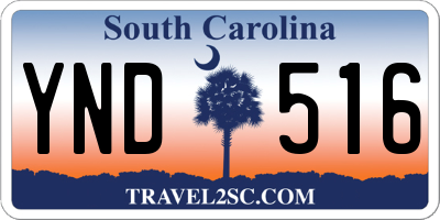 SC license plate YND516