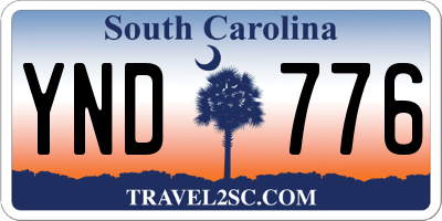 SC license plate YND776