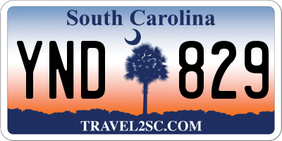 SC license plate YND829