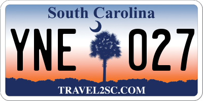 SC license plate YNE027