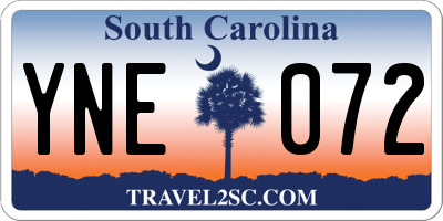 SC license plate YNE072