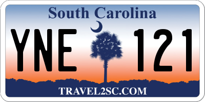 SC license plate YNE121