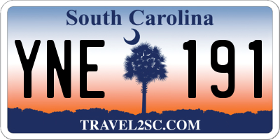 SC license plate YNE191