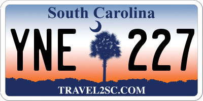 SC license plate YNE227