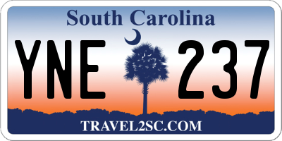 SC license plate YNE237