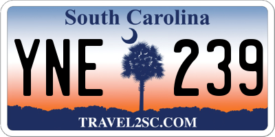 SC license plate YNE239