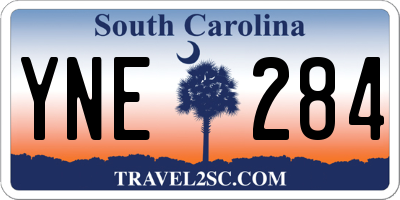 SC license plate YNE284