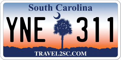 SC license plate YNE311