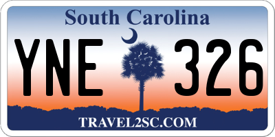 SC license plate YNE326