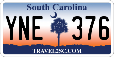 SC license plate YNE376