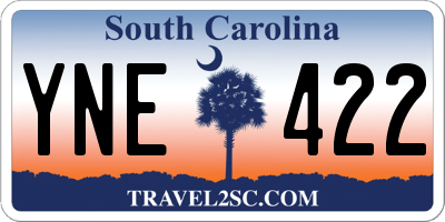 SC license plate YNE422