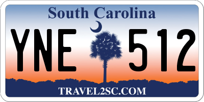 SC license plate YNE512