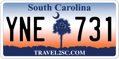 SC license plate YNE731