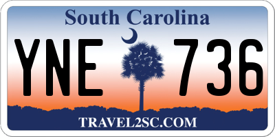 SC license plate YNE736