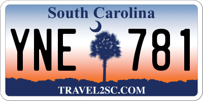 SC license plate YNE781