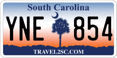 SC license plate YNE854