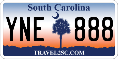 SC license plate YNE888