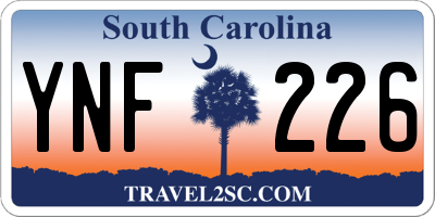 SC license plate YNF226