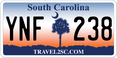 SC license plate YNF238