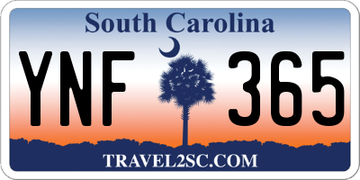 SC license plate YNF365