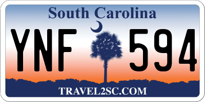 SC license plate YNF594