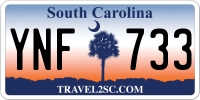 SC license plate YNF733