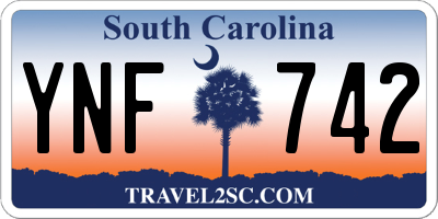 SC license plate YNF742